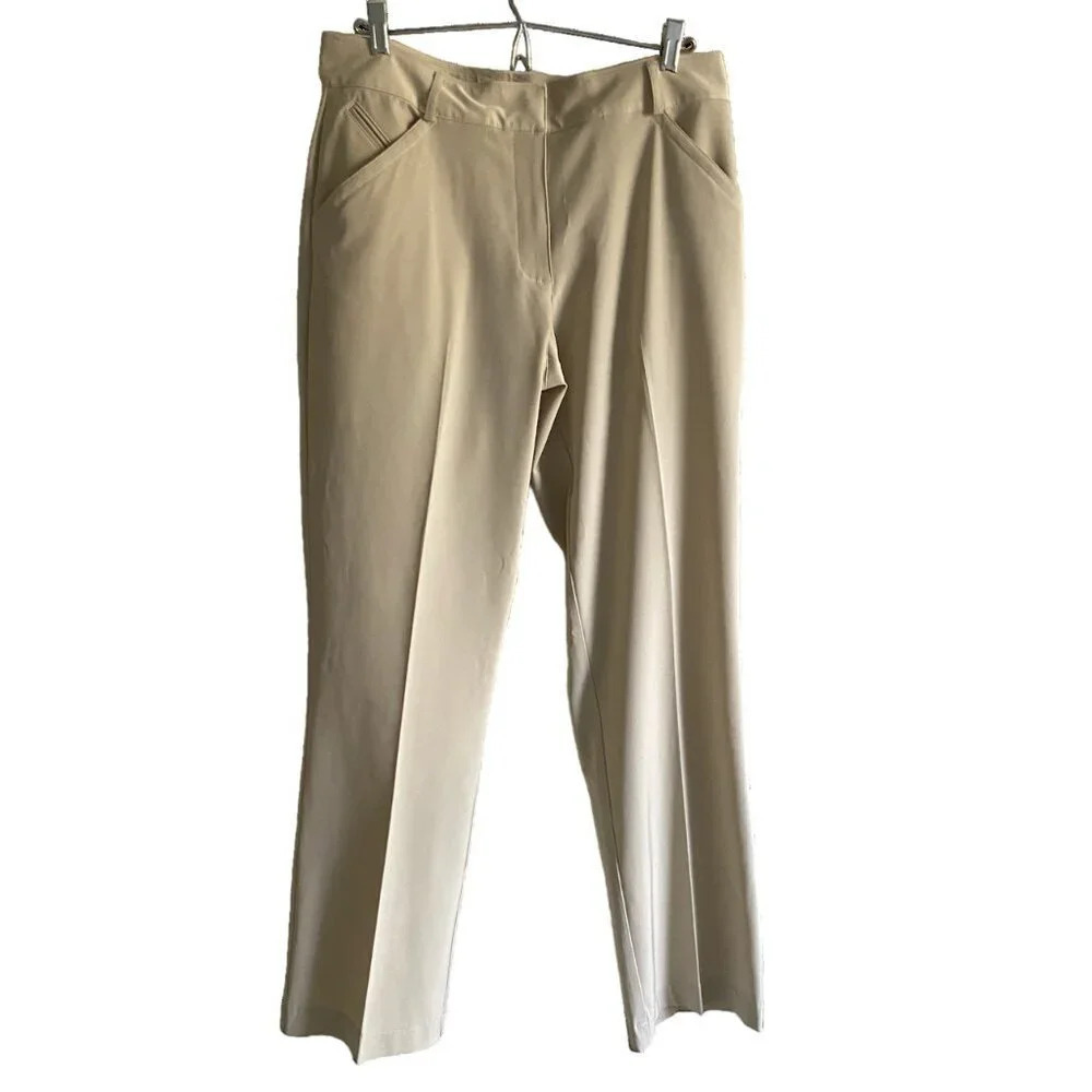 Nike Beige Fit Dry Straight Leg Golf Pants 31” Size 10/M